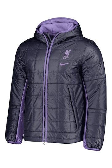 Nike Purple Liverpool Fleece Lined Hooded Jacket