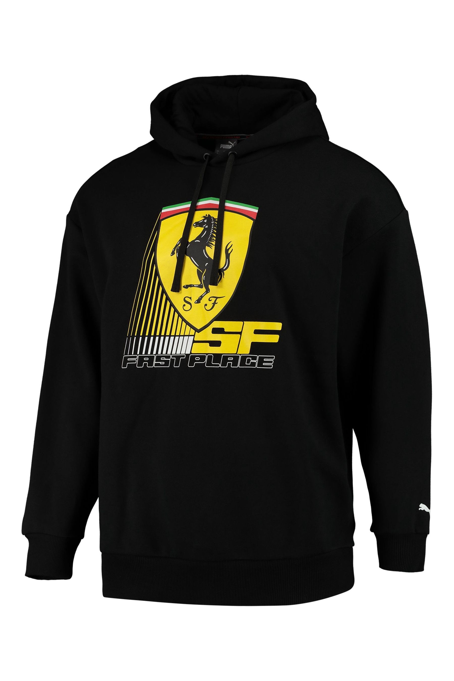 Buy Fanatics Scuderia Ferrari Race Big Shield Black Hoodie from
