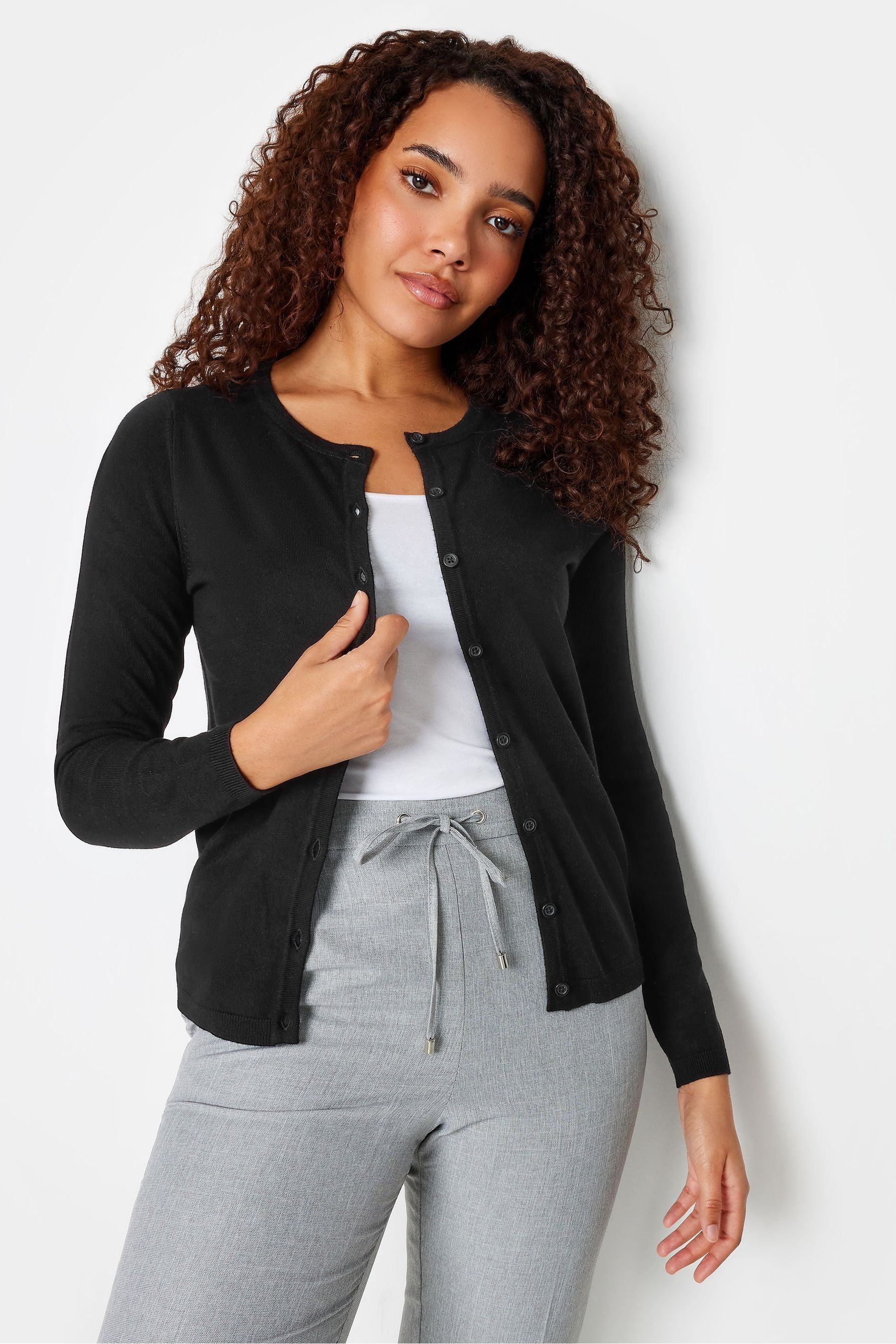 Black button down sweater best sale