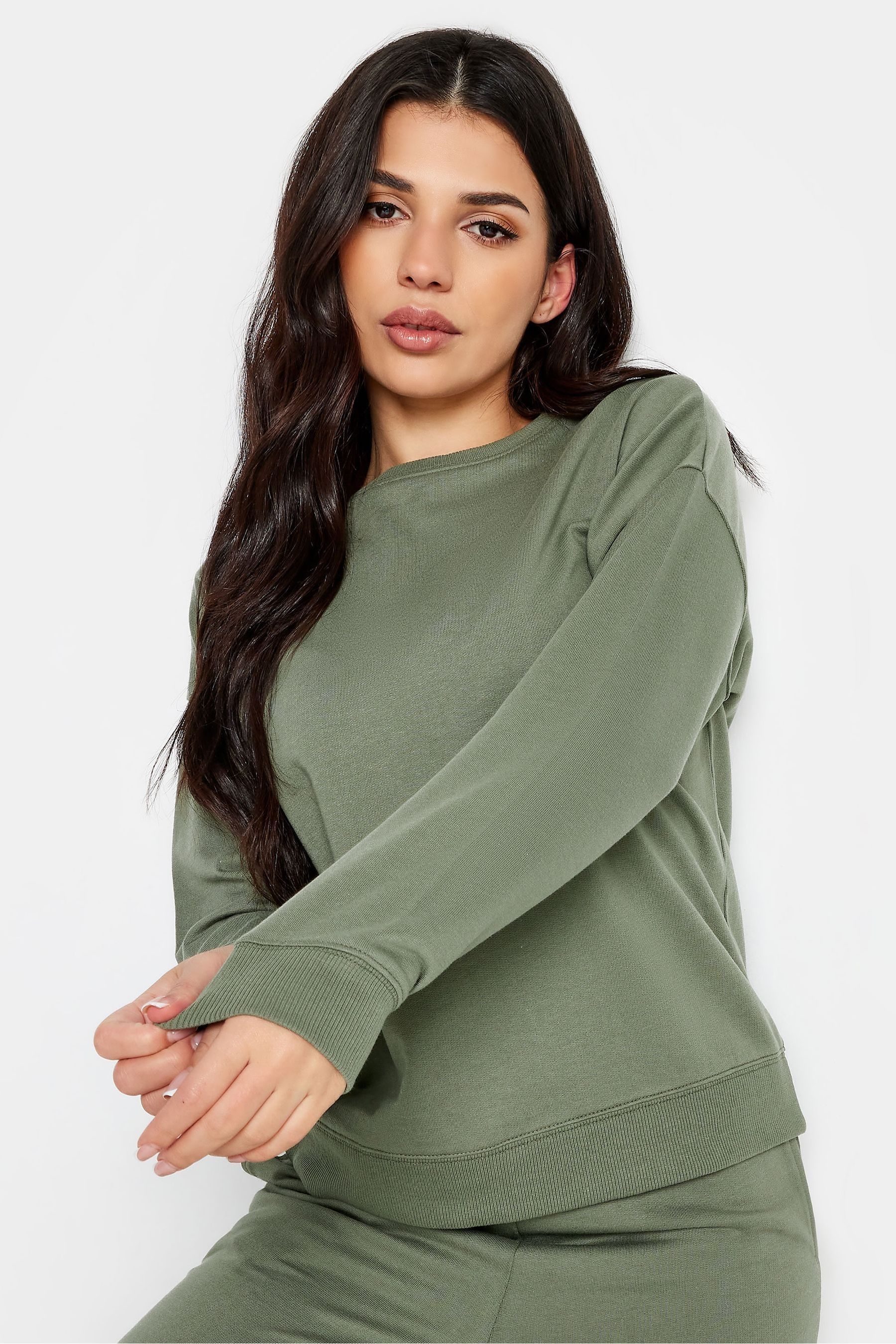 Petite crew neck sweatshirt on sale
