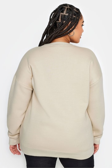 Yours Curve Natural Graphic Sweatshirt