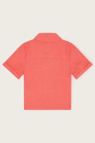 Monsoon Orange Relaxed Linen Shirt