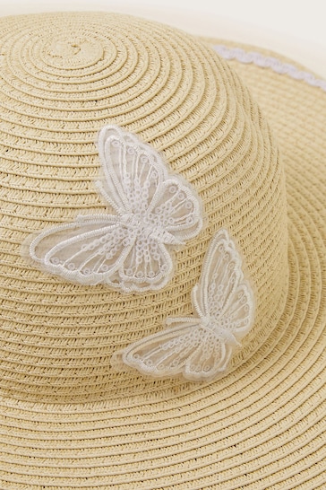 Monsoon Natural Butterfly Floppy Hat