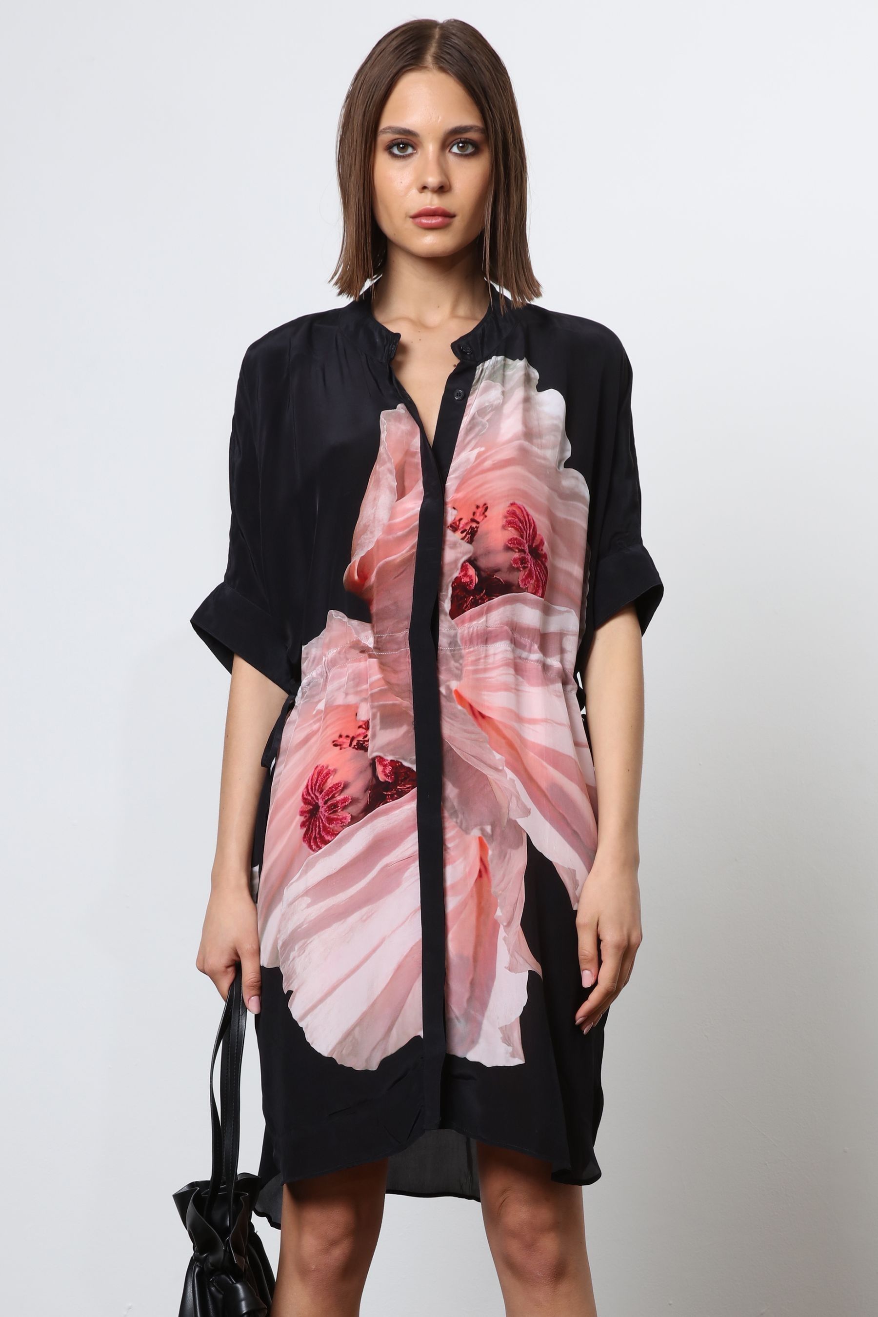 Buy Religion Pink Floral Print Loose Fitting Tunic Shirt Dress from the Next UK online shop