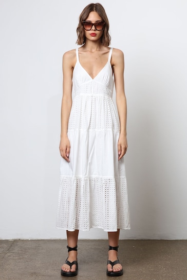 Religion White Strappy Maxi Summer Dress