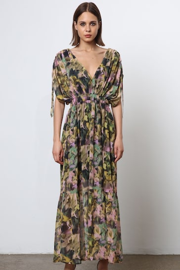 Religion Natural Maxi Dress With Tiered Skirt in Beautiful Prints