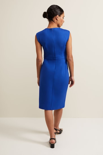 Phase Eight Blue Petite Karmie Petite Ponte Fitted Pencil Dress