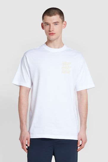 Farah Blond Graphic White T-Shirt