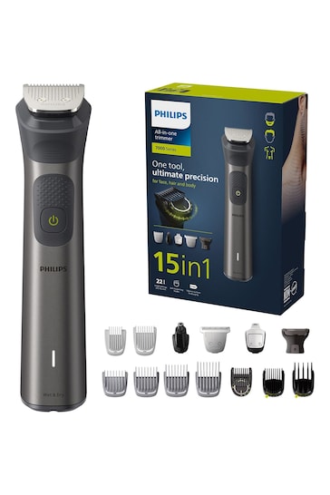 Philips Series 7000, 15-in-1 Multi Grooming Trimmer for Face, Head, and Body - MG7940/15