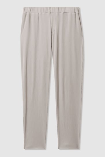 Reiss Silver Cyrus Ribbed Elasticated Waist Trousers