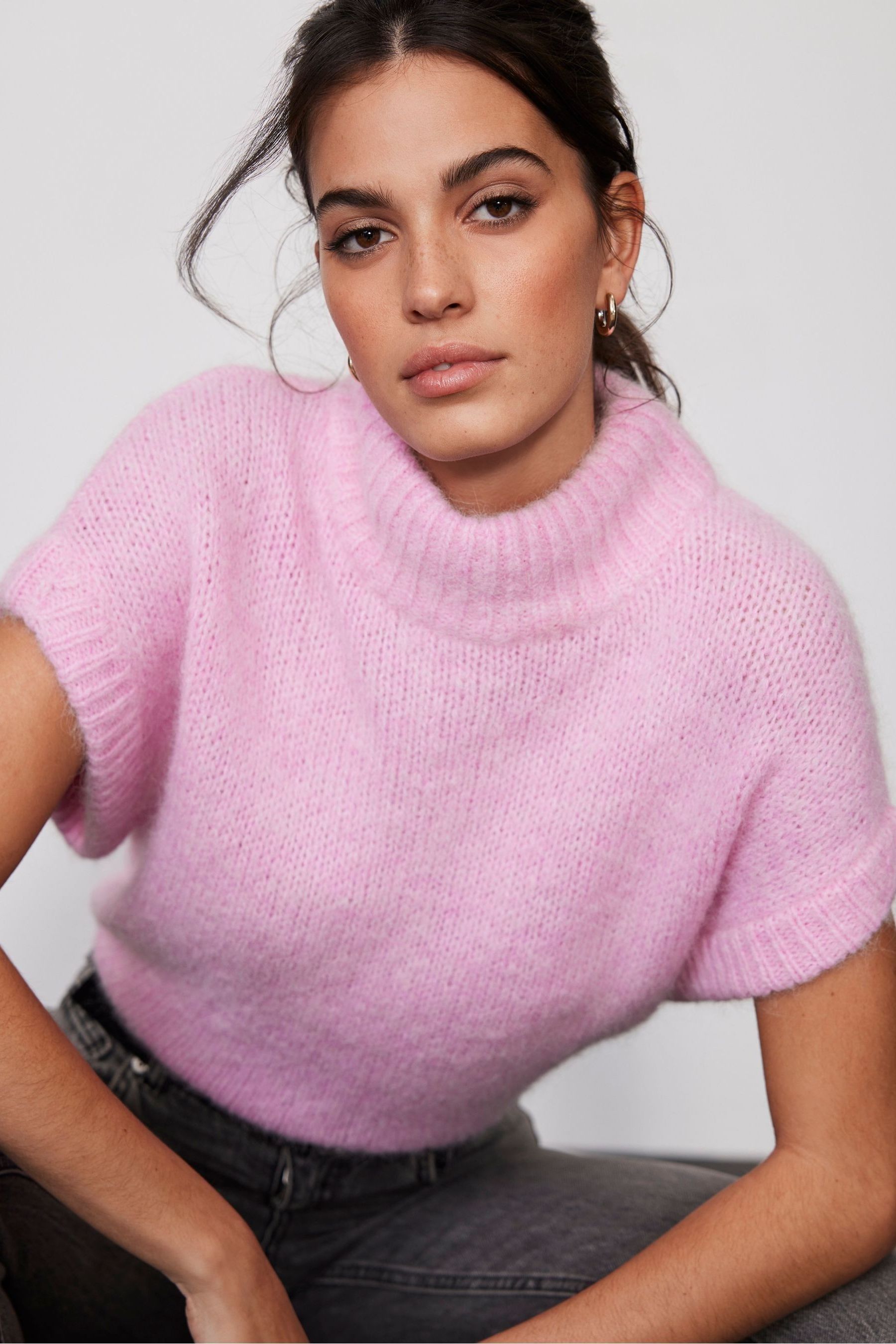 Pink velvet jumper store