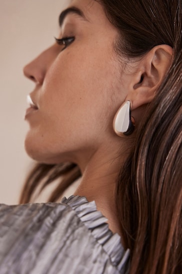 Mint Velvet Silver Tone Teardrop Earrings