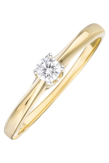 The Diamond Store White 0.15ct H/Si Lab Diamond Engagement Ring