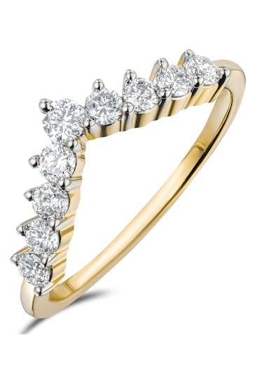 The Diamond Store White 0.50ct H/Si Lab Diamond Wishbone Ring