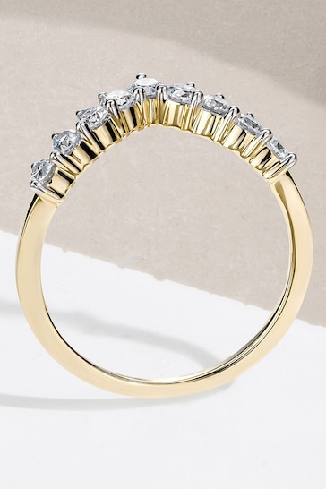 The Diamond Store White 0.50ct H/Si Lab Diamond Wishbone Ring