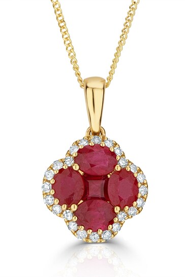 The Diamond Store Red Alegria 1.34ct Ruby And Diamond Necklace