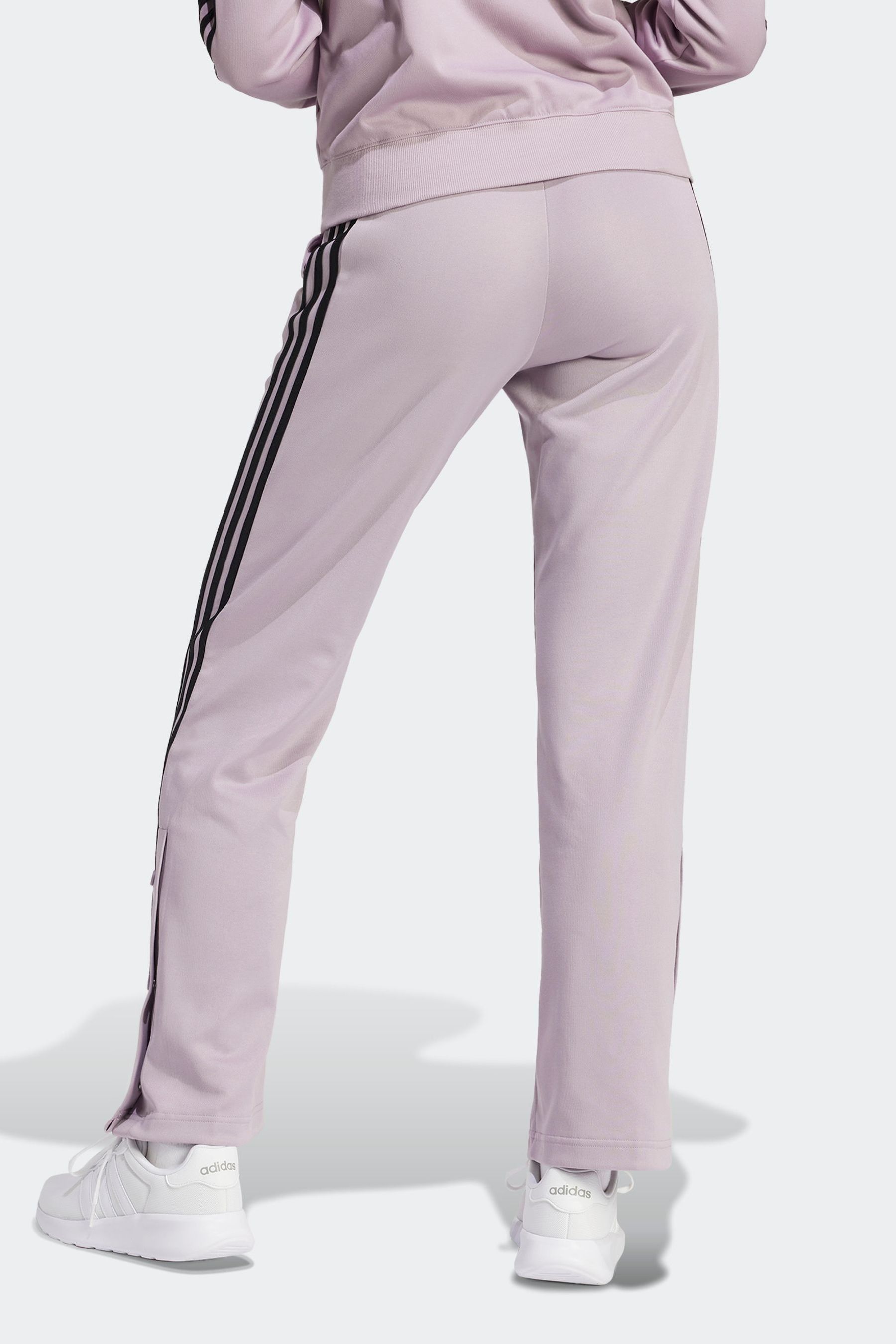 adidas Light Pink Iconic 3 Stripe Button Joggers
