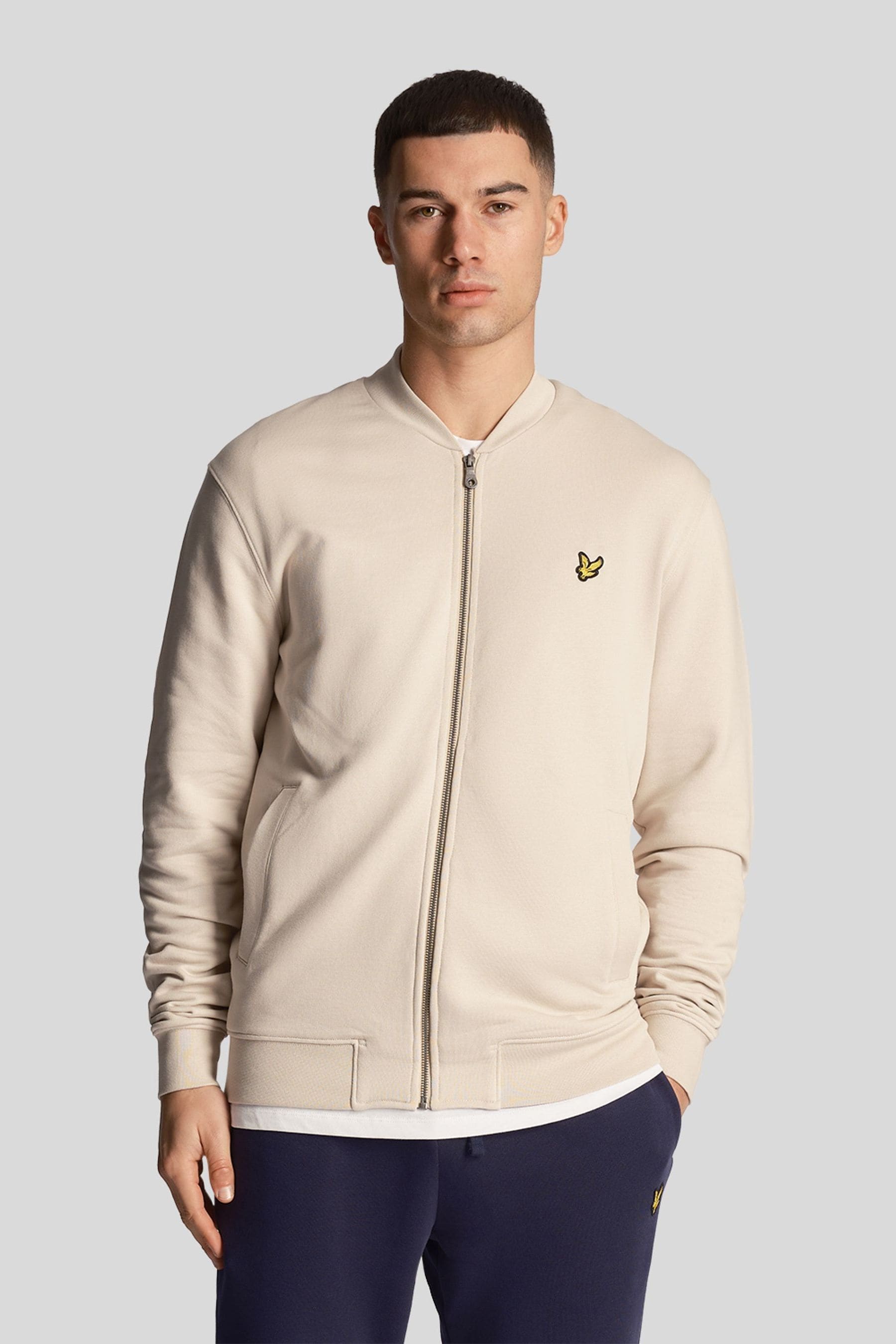 Lyle & scott brushed cotton bomber jacket deals