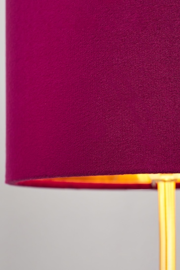 BHS Raspberry Red Velvet Table Lamp