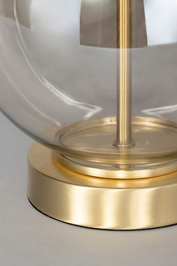 BHS Satin Brass Metro Mini Glass Sphere Table Lamp