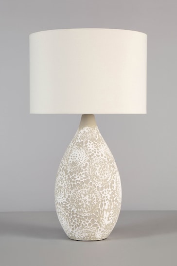 BHS Natural Inar Ceramic Table Lamp