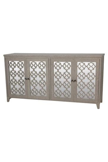 Laura Ashley Grey stead Wooden Mirrored Sideboard