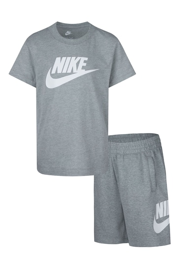 Nike Grey Infant Club T-Shirt and Shorts Set
