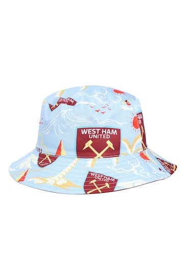 Fanatics Adults Blue West Ham United Hawaiian Reversible Bucket Hat