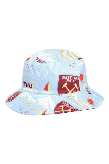 Fanatics Adults Blue West Ham United Hawaiian Reversible Bucket Hat