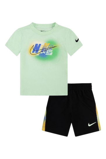 Nike Blue Little Kids Hazy Rays T-Shirt and Shorts Set