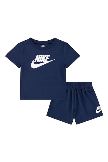 Nike Navy Infant Club T-Shirt and Shorts Set
