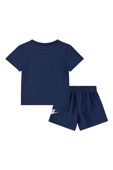 Nike Navy Infant Club T-Shirt and Shorts Set