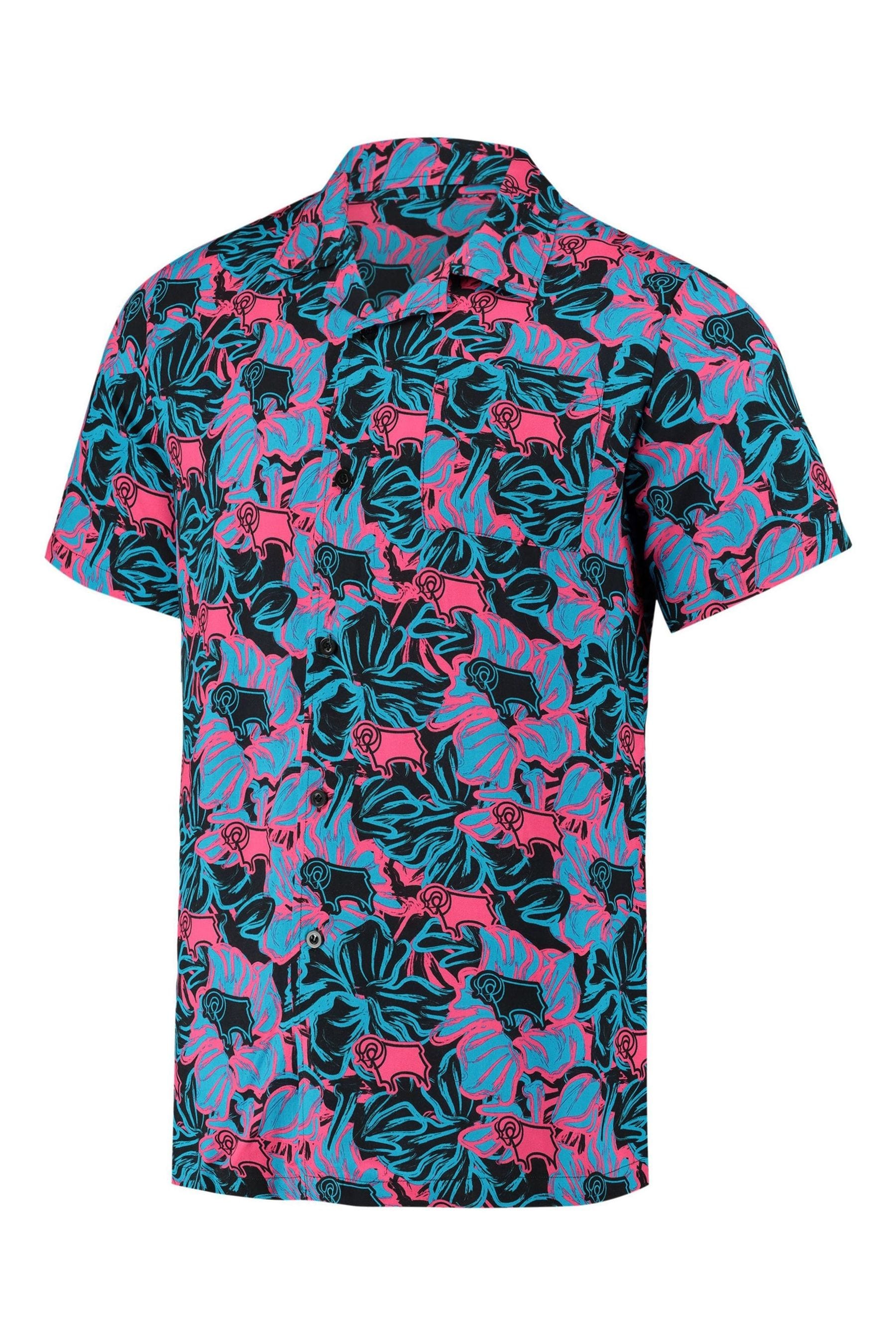 adidas Blue Derby County Hawaiian Shirt