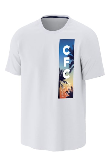 adidas White Chelsea Hawaiian Graphic T-Shirt