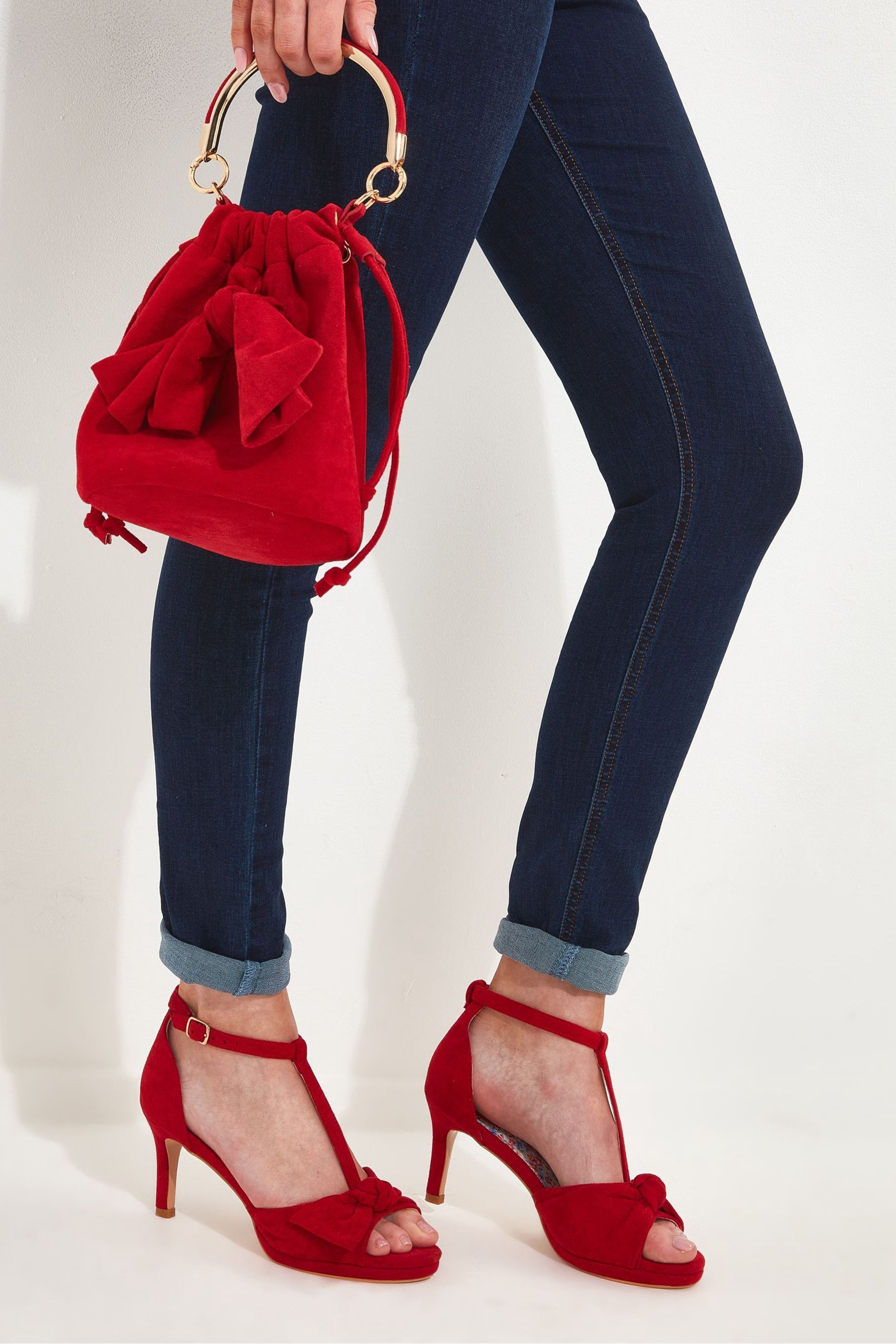 Red t bar hotsell heels