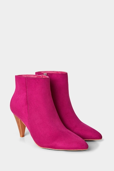 Joe Browns Pink Hot Pink Heeled Ankle Boots