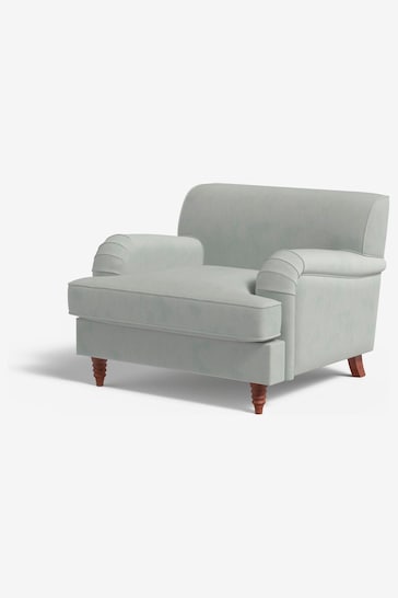 MADE.COM Cotton Weave Mineral Blue Orson Loveseat
