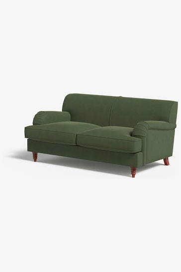 MADE.COM Matt Velvet Grass Green Orson 2 Seater Sofa