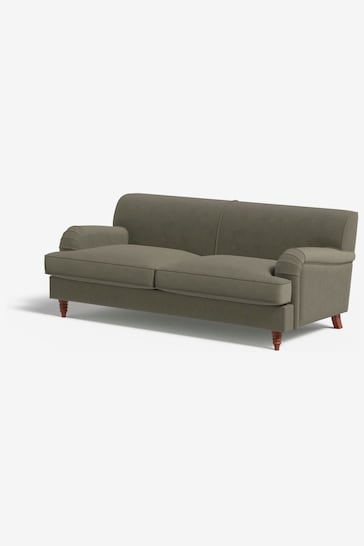 MADE.COM Cotton Weave Dark Olive Orson 3 Seater Sofa