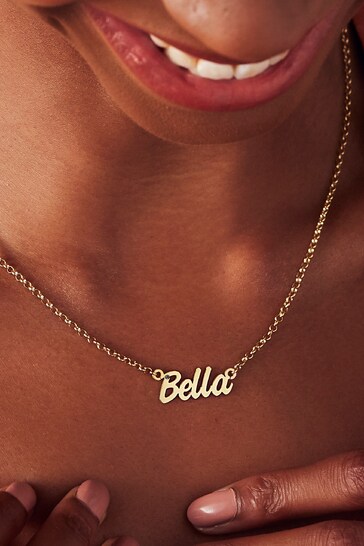 Personalised Birthstone Name Necklace by Posh Totty