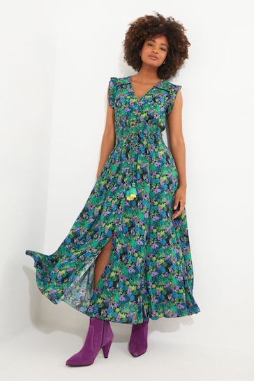 Joe Browns Green Boutique Vivid Floral Sequin Maxi Dress