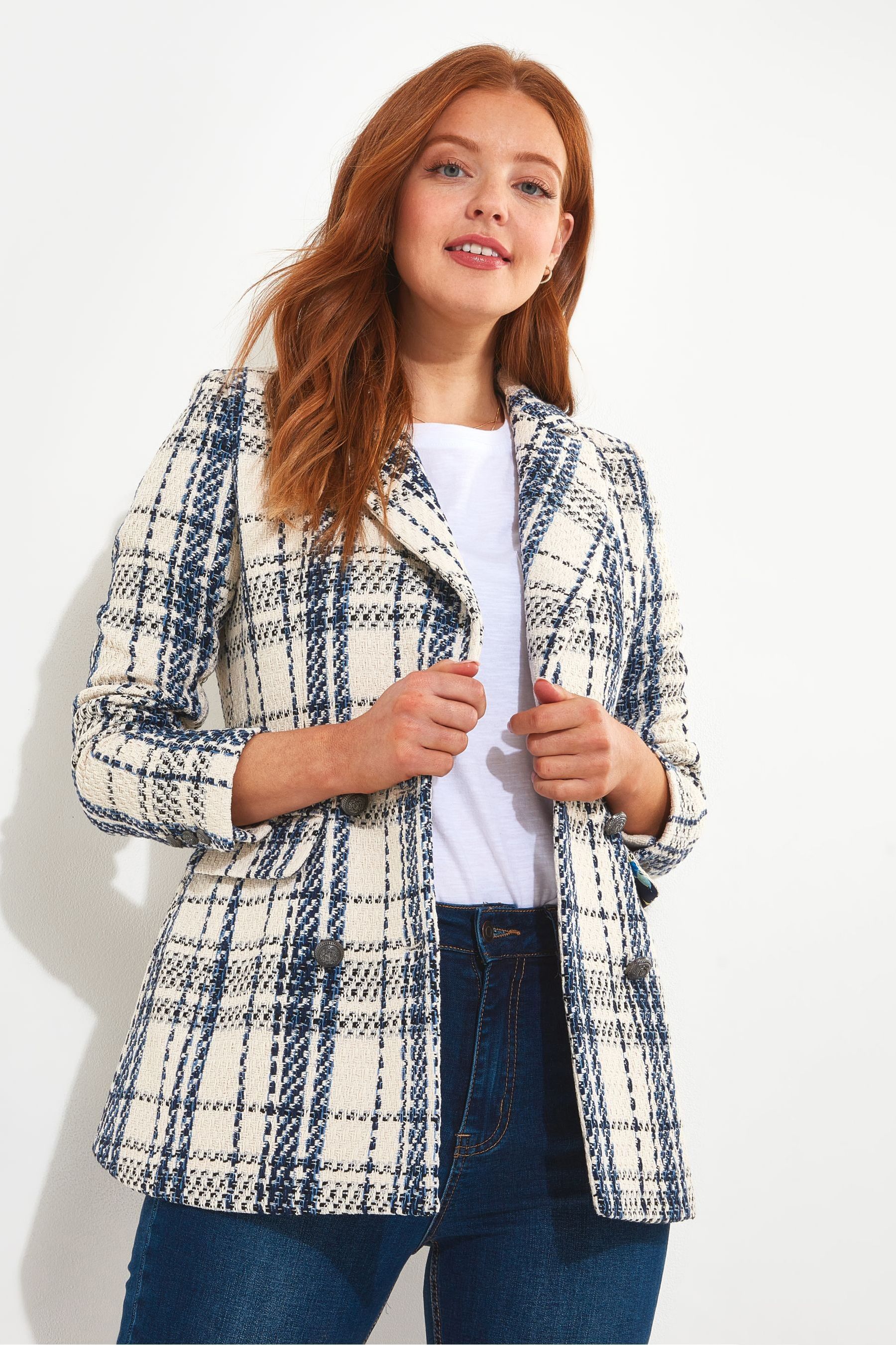 Oversized check clearance blazer womens
