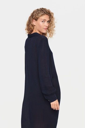 Saint Tropez Blue Alba Knee-Length Shirt Dress