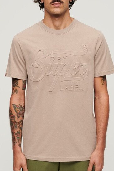 Superdry Nude Embossed Archive Graphic T-Shirt