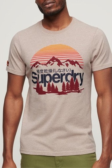 Superdry Nude Great Outdoors Graphic T-Shirt