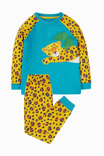 Frugi Yellow Raglan Pyjama Set With Character Applique