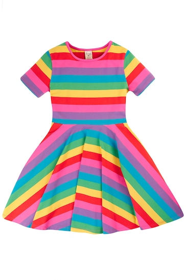 Frugi Blue Rainbow Sunshine Skater Dress