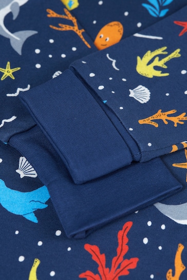 Frugi Blue Rainbow Sea Pyjama Set