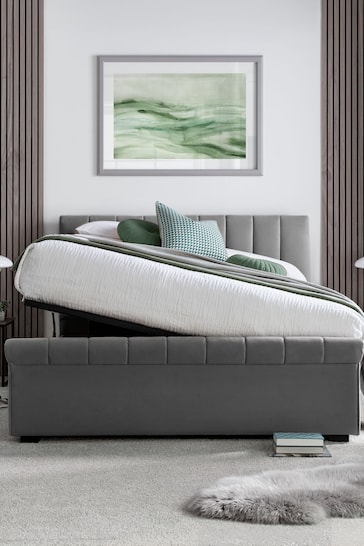 Time 4 Sleep Grey Ascot Upholstered Ottoman Bed