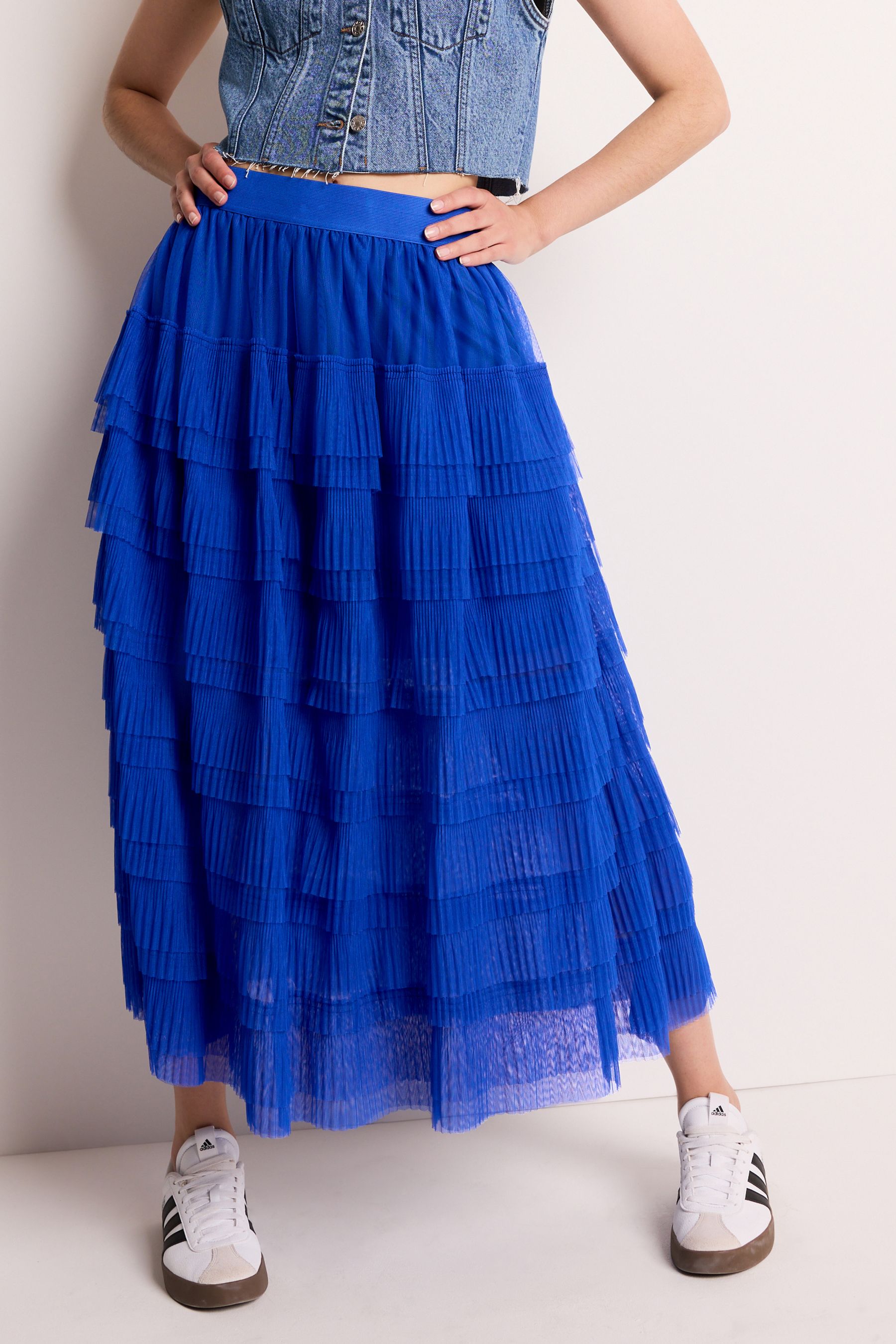 Blue tulle skirt uk cheap